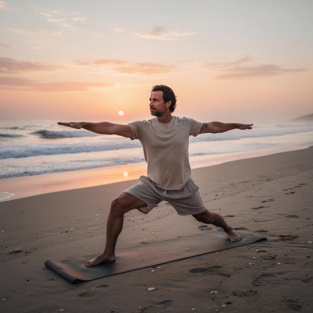 Una clase de meditación grupal en un jardín zen.